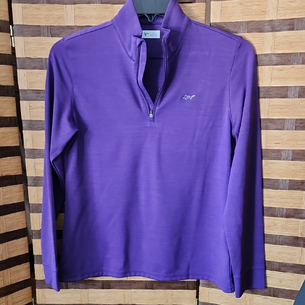 Greg Norman Purple Half-Zip Pullover